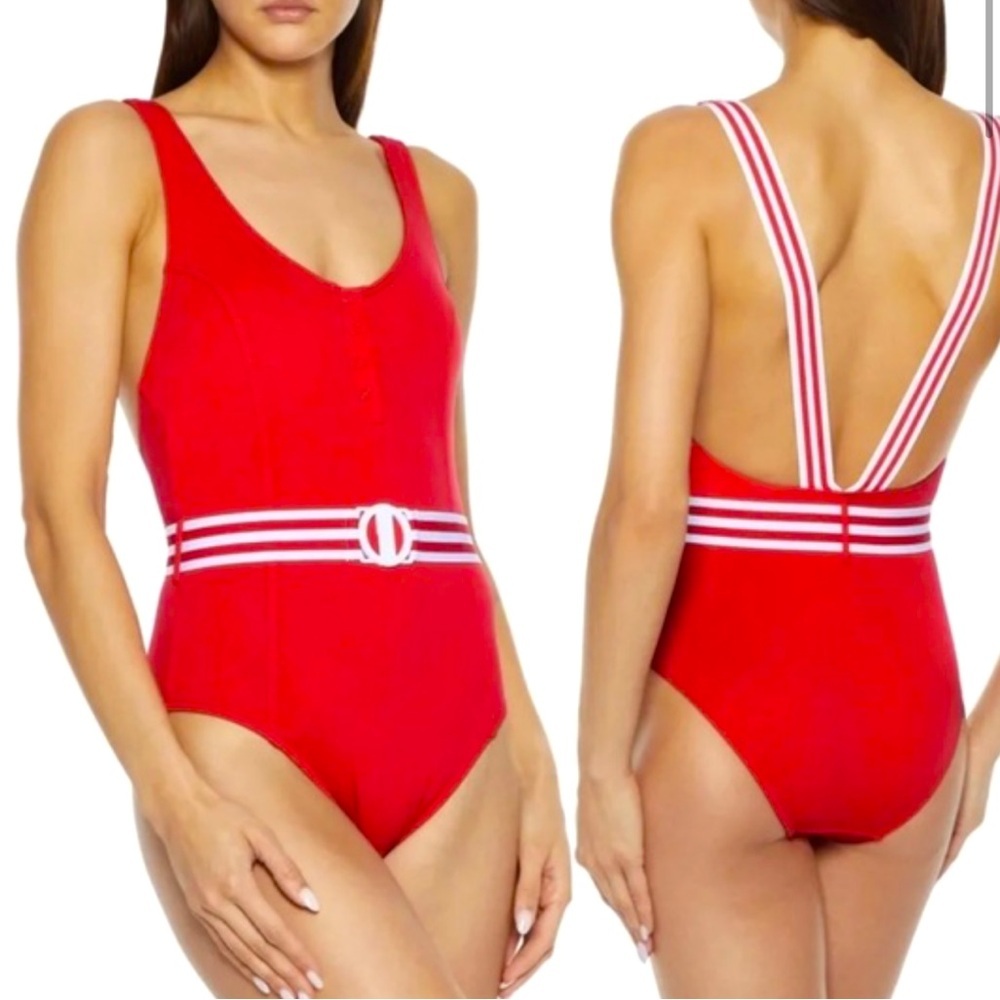 NWOT Seafolly Elliott One-Piece Swimsuit Belted